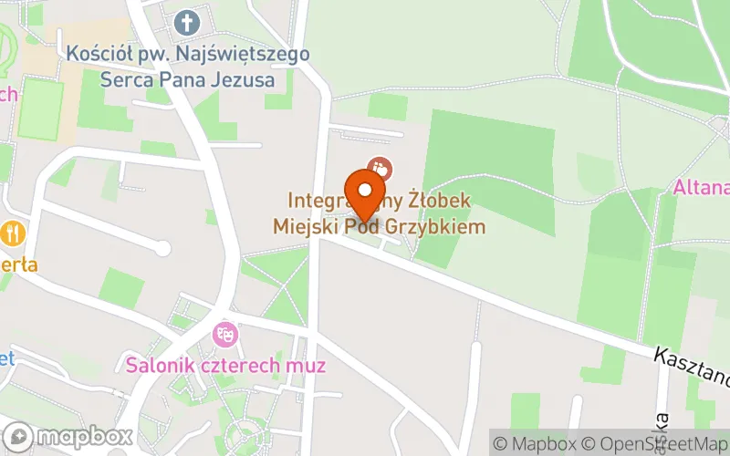 Lokalizacja: Integracyjny Żłobek Miejski pod Grzybkiem w Obornikach Śląskich