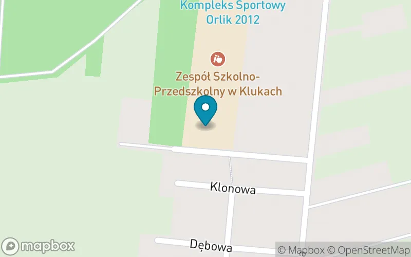 Lokalizacja: Szkoła Podstawowa w Klukach