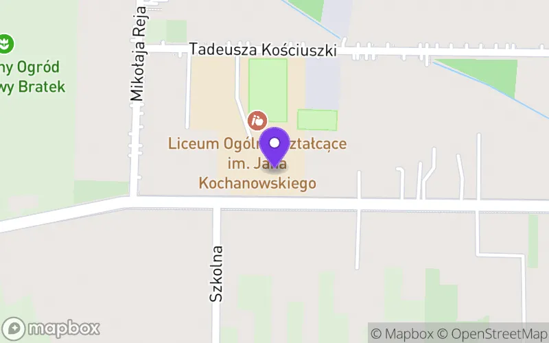 Lokalizacja: Liceum Ogólnokształcące im. Jana Kochanowskiego w Zwoleniu