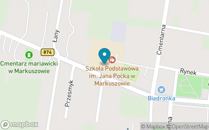 Lokalizacja: Szkoła Podstawowa im. Jana Pocka w Markuszowie