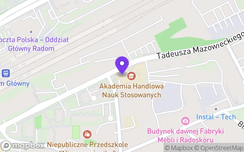 Lokalizacja: Akademickie Liceum Ogólnokształcące Ahns w Radomiu