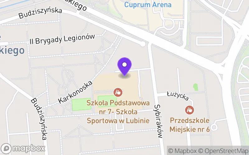 Lokalizacja: Niepubliczne Liceum Ogólnokształcące Szkoła Mistrzostwa Sportowego w Piłce Ręcznej MKS "Zagłębie" Lubin