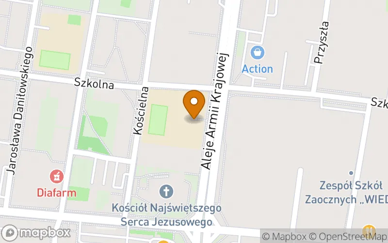 Lokalizacja: Szkoła Policealna "Akz" w Piotrkowie Trybunalskim