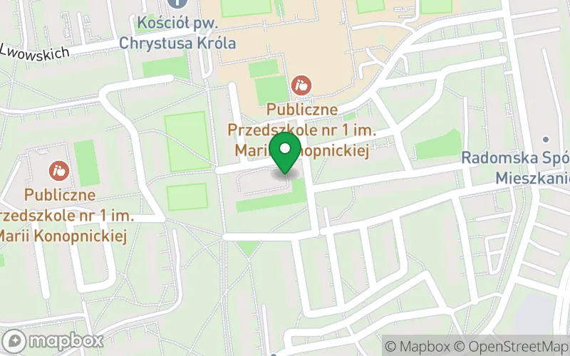 Lokalizacja: Przedszkole Publiczne nr 24 z Oddziałami Integracyjnymi im. Janusza Korczaka w Radomiu