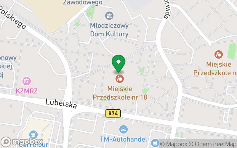 Lokalizacja: Miejskie Przedszkole nr 18 w Puławach