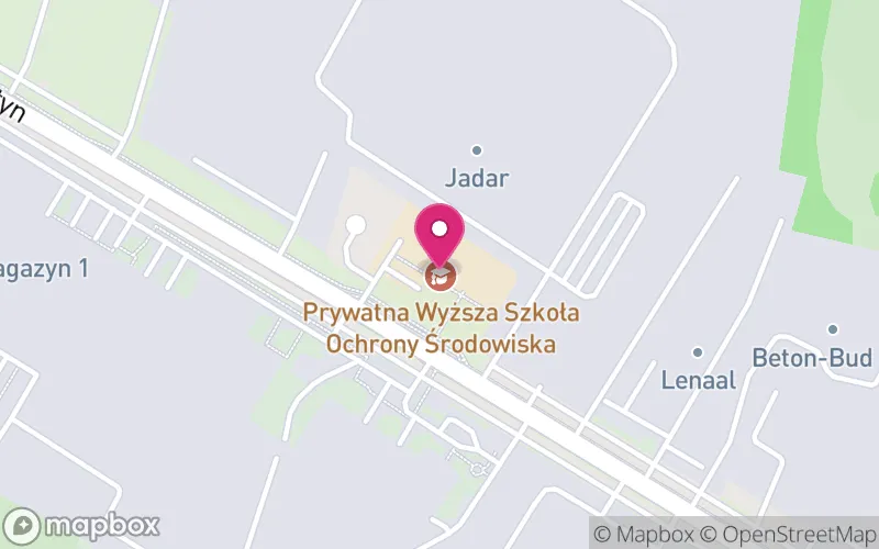Lokalizacja: Prywatna Wyższa Szkoła Ochrony Środowiska
