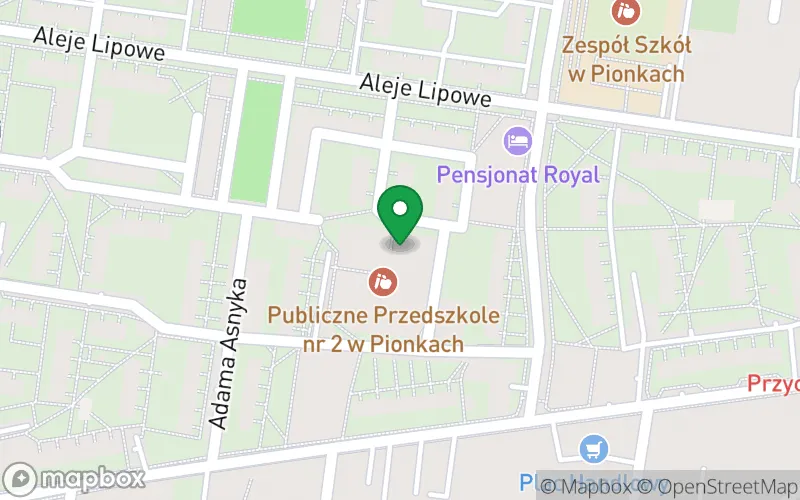 Lokalizacja: Przedszkole nr 2 "Lipowy Zakątek" w Pionkach