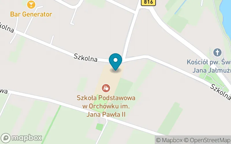 Lokalizacja: Szkoła Podstawowa w Orchówku im. Jana Pawła II