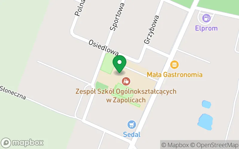 Lokalizacja: Publiczne Przedszkole w Zapolicach