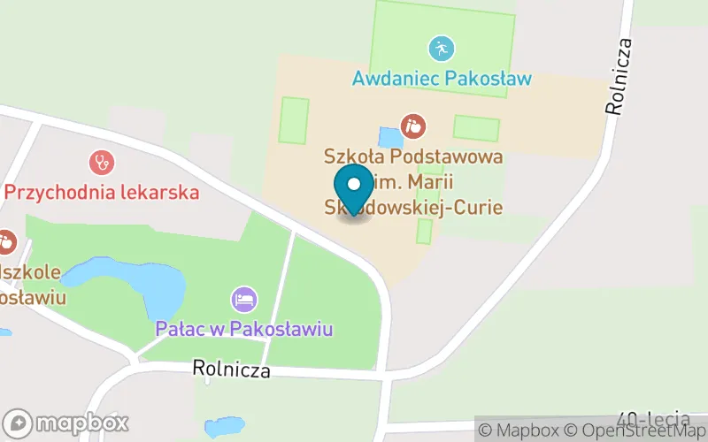 Lokalizacja: Szkoła Podstawowa im. Marii Skłodowskiej-Curie w Pakosławiu