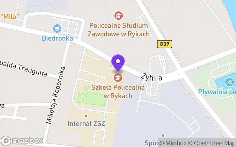 Lokalizacja: Branżowa Szkoła II Stopnia nr 2 w Rykach