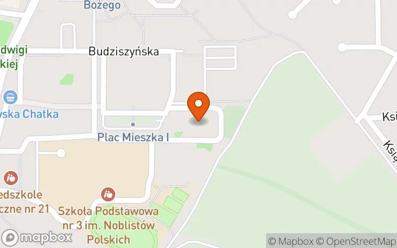 Lokalizacja: Miejski Żłobek Integracyjny "Dom nad strumykiem" w Głogowie - Filia mieszcząca się przy Placu Mieszka I 11 w Głogowie