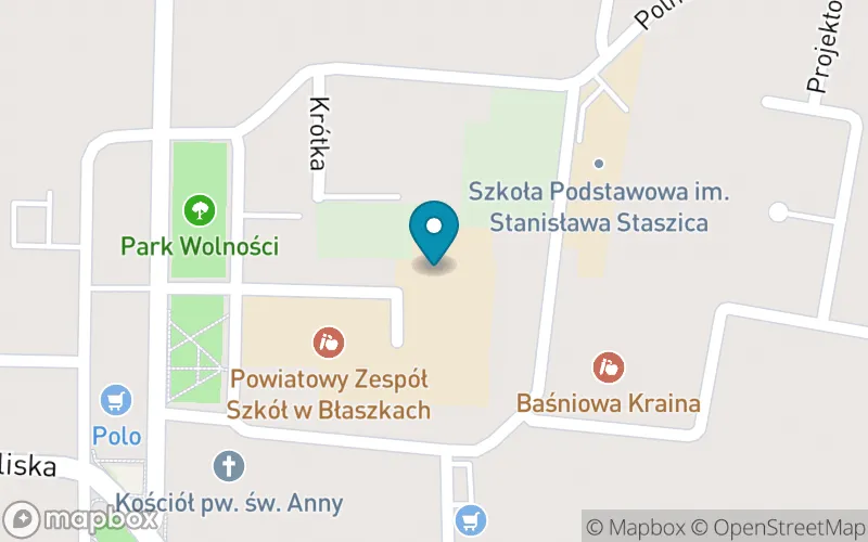 Lokalizacja: Szkoła Podstawowa im. Stanisława Staszica w Błaszkach