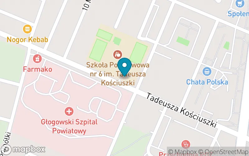 Lokalizacja: Szkoła Podstawowa nr 6 im. Tadeusza Kościuszki w Głogowie