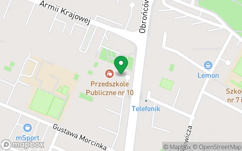 Lokalizacja: Przedszkole Publiczne nr 10 w Głogowie "STO Pociech"