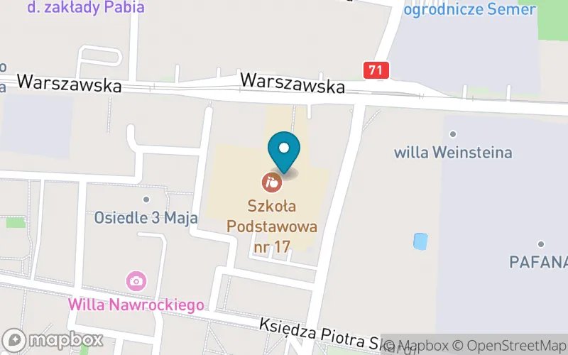 Lokalizacja: Szkoła Podstawowa nr 17 im. Małgorzaty Kozery - Gliszczyńskiej