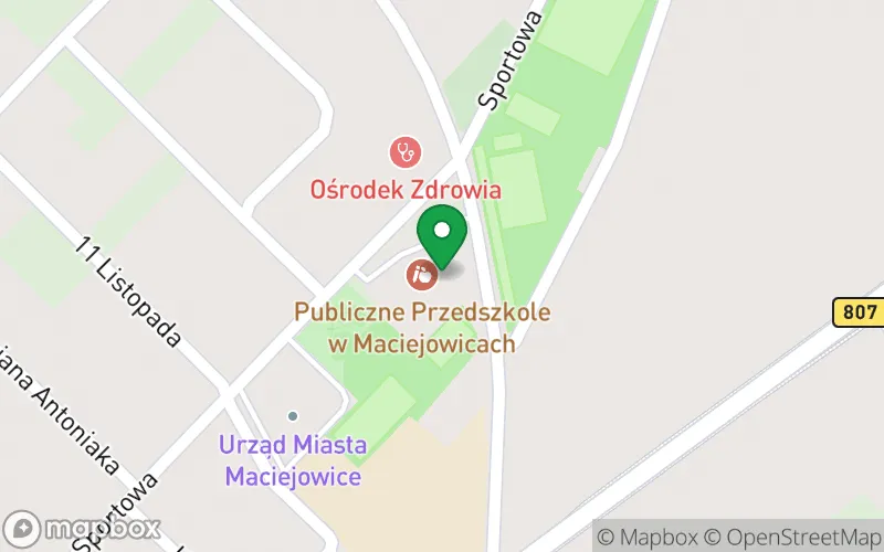 Lokalizacja: Publiczne Przedszkole w Maciejowicach