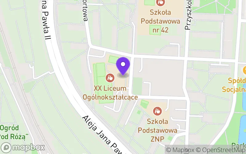 Lokalizacja: XX Liceum Ogólnokształcące im. Juliusza Słowackiego