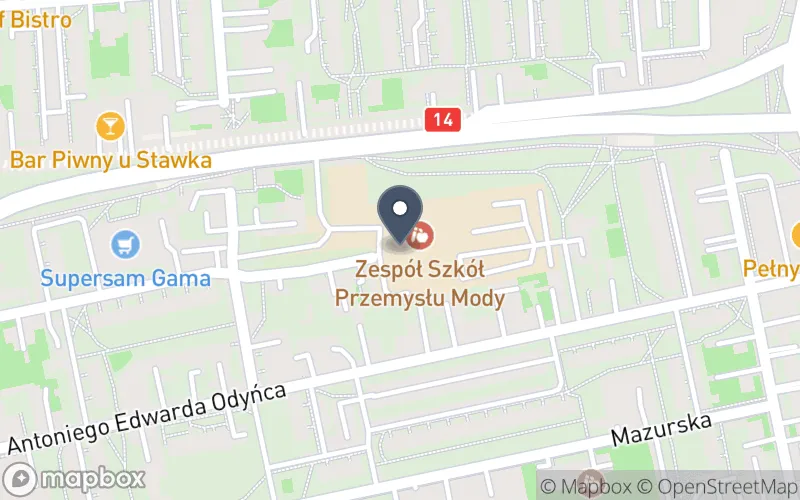 Lokalizacja: Zespół Szkół Przemysłu Mody im. Błogosławionej Matki Teresy z Kalkuty