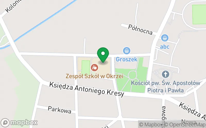 Lokalizacja: Publiczne Przedszkole w Okrzei