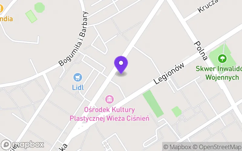 Lokalizacja: Plus - Liceum Ogólnokształcące dla Dorosłych w Kaliszu