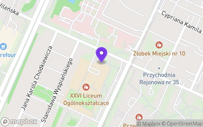 Lokalizacja: XXVI Liceum Ogólnokształcące im. Krzysztofa Kamila Baczyńskiego