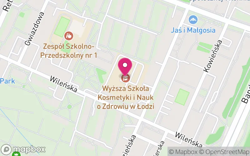 Lokalizacja: Wyższa Szkoła Kosmetyki i Nauk o Zdrowiu w Łodzi
