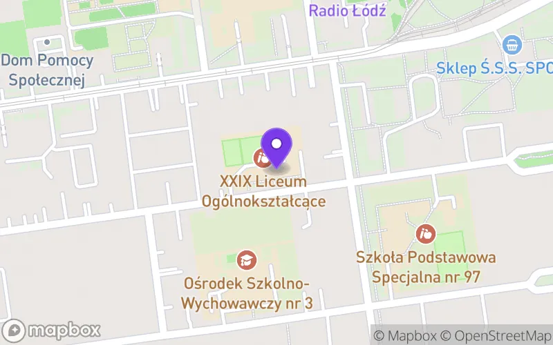 Lokalizacja: XXIX Liceum Ogólnokształcące im. Hm. Janka Bytnara "Rudego"