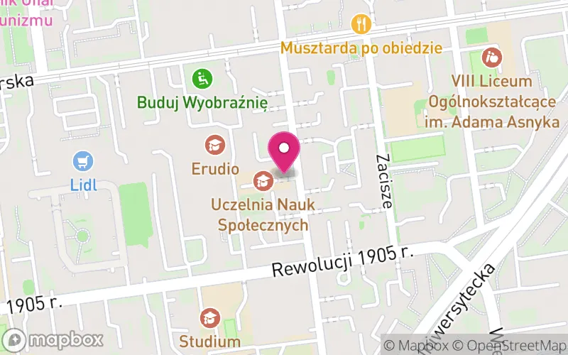 Lokalizacja: Uczelnia Nauk Społecznych