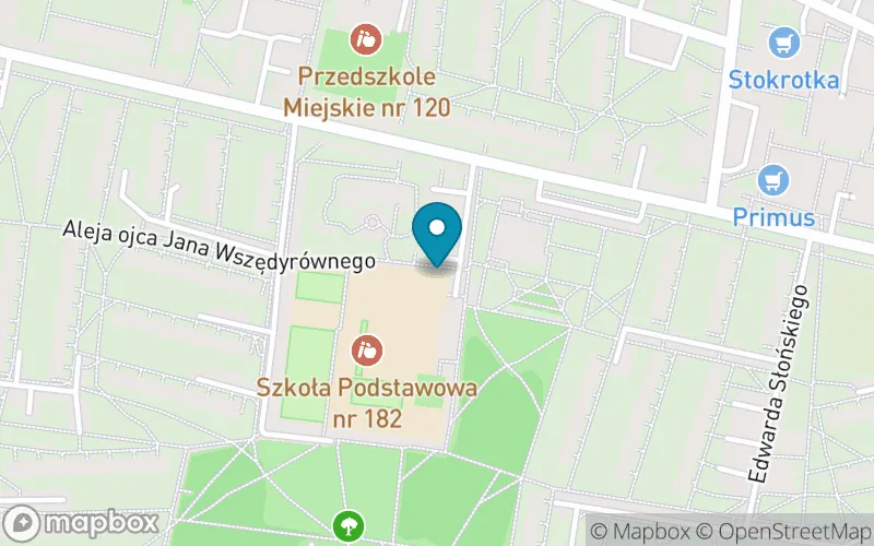 Lokalizacja: Szkoła Podstawowa nr 182 im. Tadeusza Zawadzkiego "Zośki"