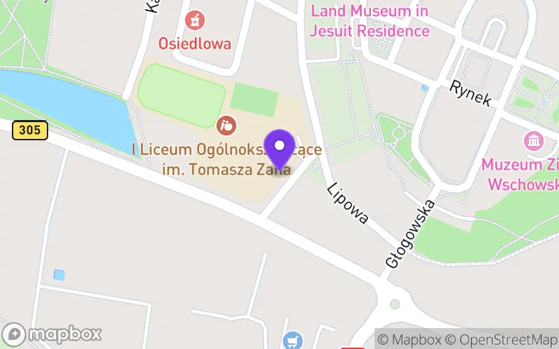 Lokalizacja: I Liceum Ogólnokształcące z Oddziałami Dwujęzycznymi im. Tomasza Zana we Wschowie