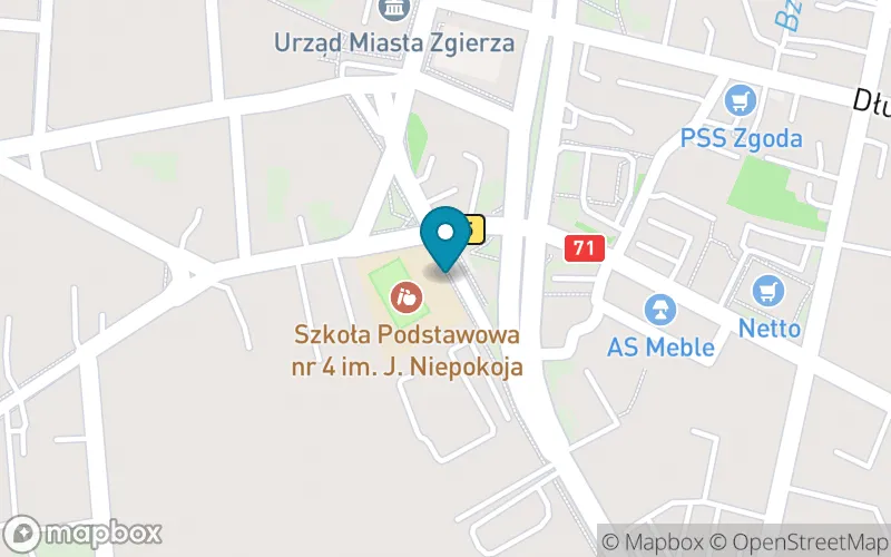 Lokalizacja: Szkoła Podstawowa nr 4 im. Jana Niepokoja w Zgierzu