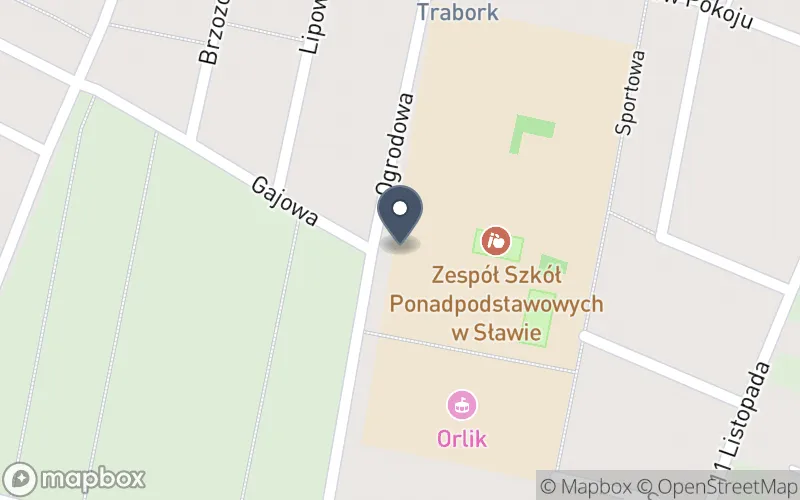 Lokalizacja: Zespół Szkół Ponadpodstawowych w Sławie