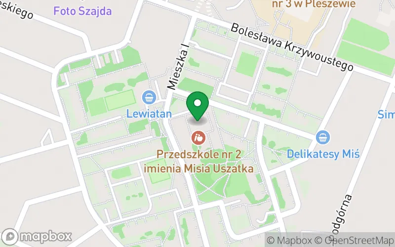 Lokalizacja: Publiczne Przedszkole nr 2 "MIŚ Uszatek" w Pleszewie