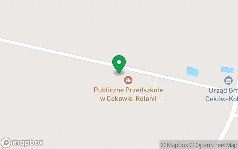Lokalizacja: Publiczne Przedszkole w Cekowie-Kolonii