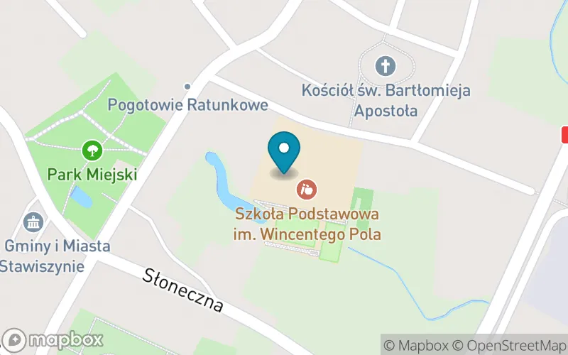 Lokalizacja: Szkoła Podstawowa im. Wincentego Pola w Stawiszynie