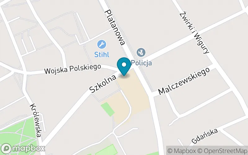 Lokalizacja: Szkoła Podstawowa nr 2 im. 73 Pułku Zmechanizowanego Ułanów Karpackich w Gubinie, ul. Szkolna 1