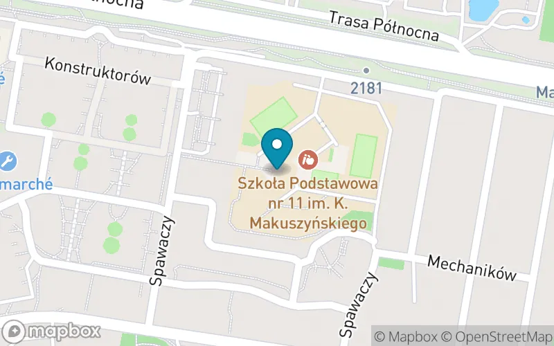 Lokalizacja: Szkoła Podstawowa nr 11 z Oddziałami Integracyjnymi im. Kornela Makuszyńskiego w Zielonej Górze