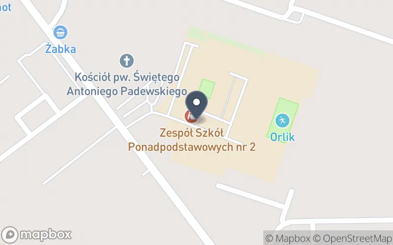 Lokalizacja: Zespół Szkół Ponadpodstawowych nr 2 im. Eugeniusza Kwiatkowskiego w Jarocinie