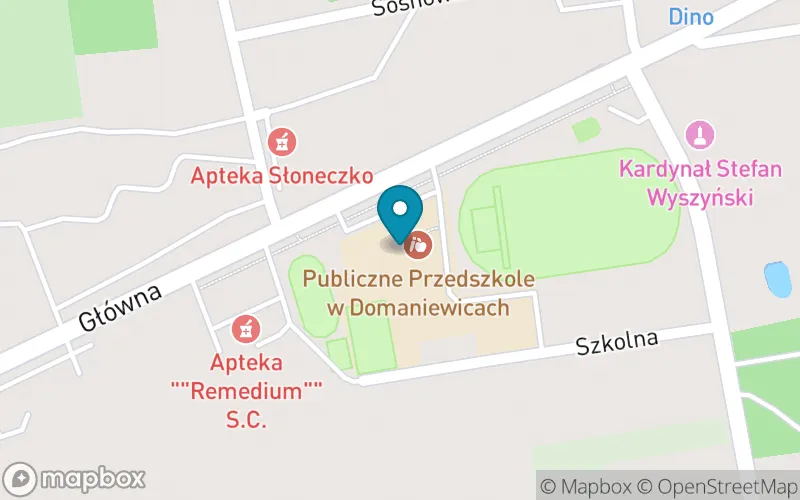 Lokalizacja: Szkoła Podstawowa im. Jana Pawła II w Domaniewicach