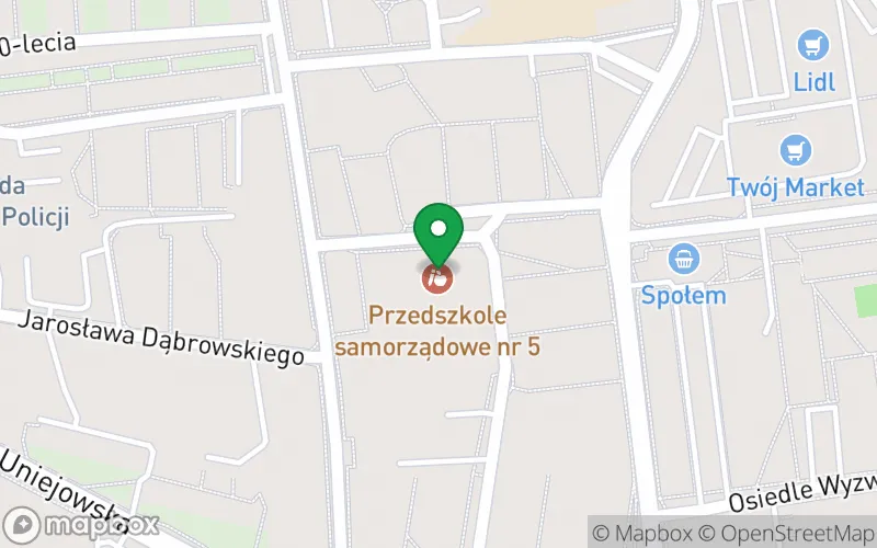 Lokalizacja: Przedszkole Samorządowe nr 5 z Odziałami Integracyjnymi im. "Słoneczne"