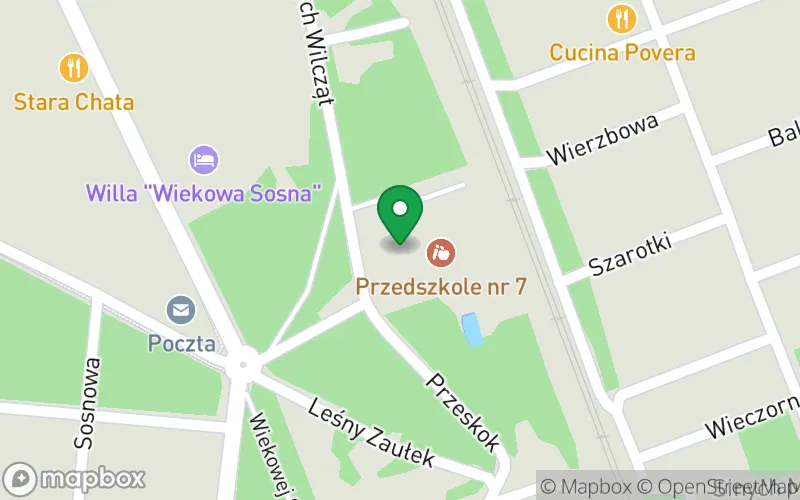 Lokalizacja: Przedszkole nr 7 w Zalesiu Górnym