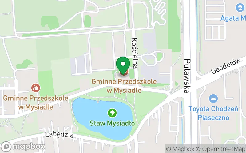 Lokalizacja: Gminne Przedszkole w Mysiadle z Oddziałami Integracyjnymi