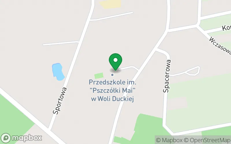 Lokalizacja: Przedszkole im. "Pszczółki Mai" w Woli Duckiej