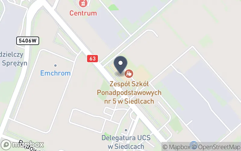 Lokalizacja: Zespół Szkół Ponadpodstawowych nr 5 im. Gen. Władysława Sikorskiego w Siedlcach