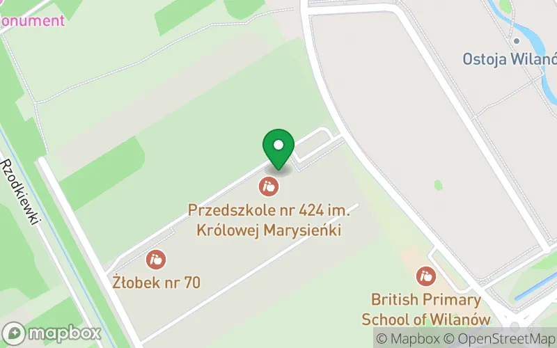 Lokalizacja: Przedszkole nr 424 im. Królowej Marysieńki w Warszawie , Ul. J.b. Flatta 7