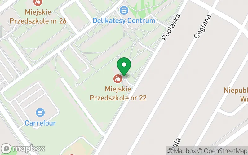 Lokalizacja: Miejskie Przedszkole nr 22 w Siedlcach