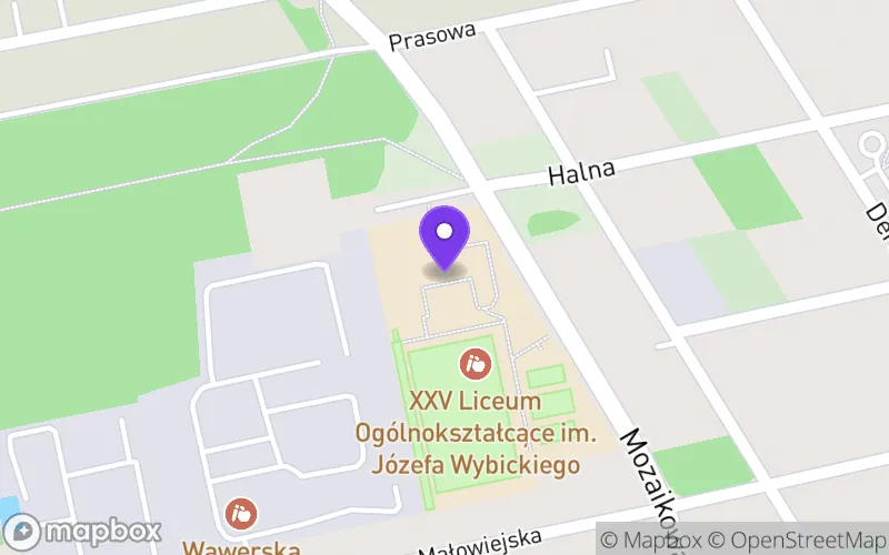 Lokalizacja: XXV Liceum Ogólnokształcące im. Józefa Wybickiego