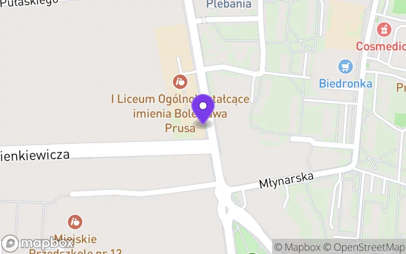 Lokalizacja: I Liceum Ogólnokształcące im. Bolesława Prusa