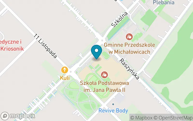Lokalizacja: Szkoła Podstawowa w Michałowicach im. Jana Pawła II